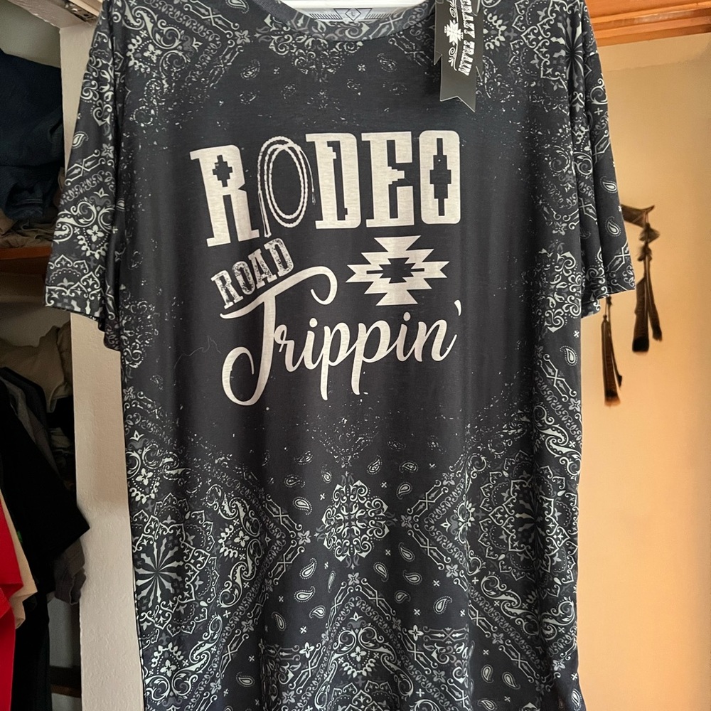 Crazy Train Black and Gray Graphic Tee